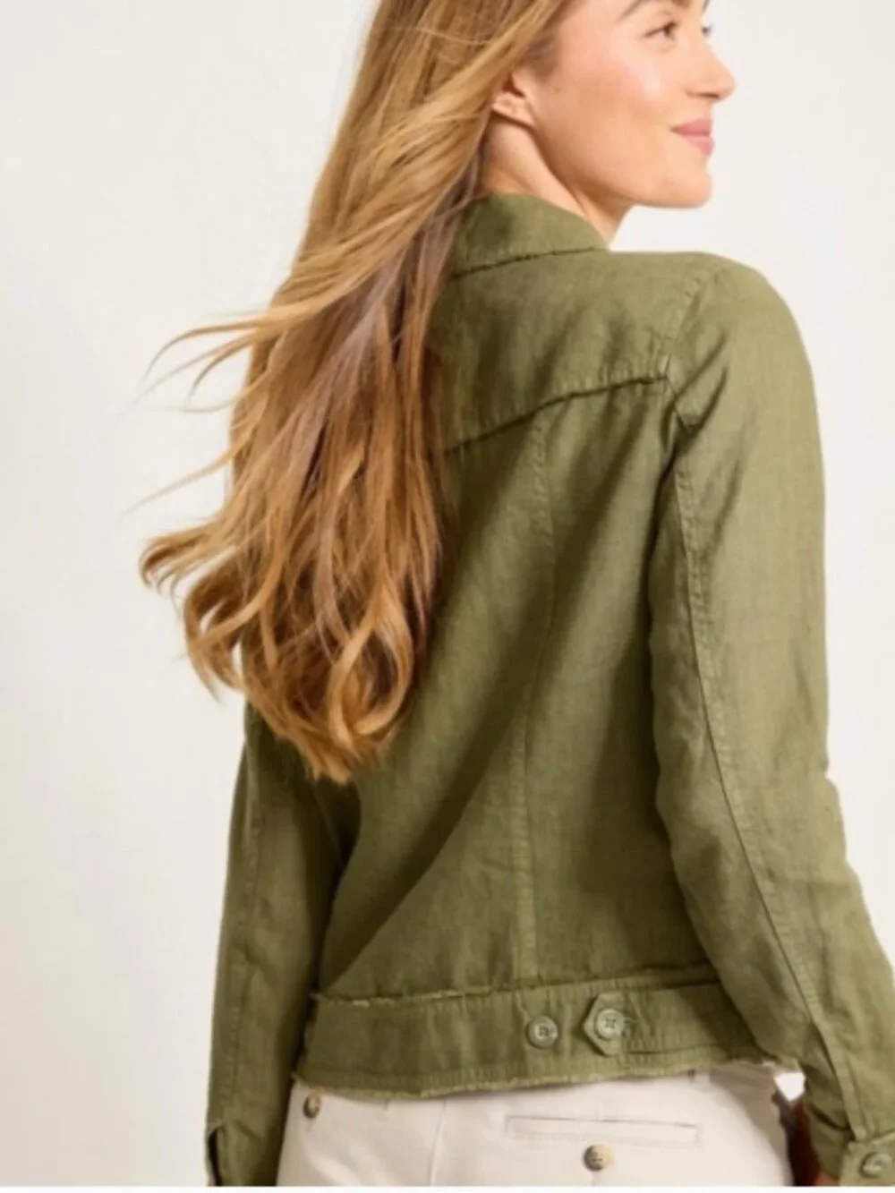 NWT Tommy Bahama Two Palm Raw Edge Point Collar Jacket Large Linen Travel NEW 💙 - Picture 2 of 10